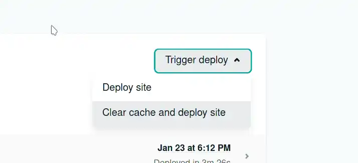 Clear cache on Netlify